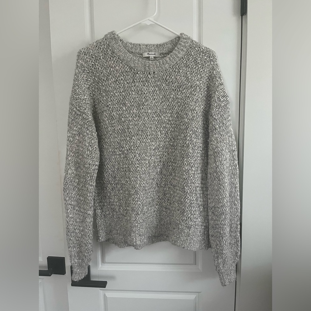 Madewell gray cotton blend sweater size small